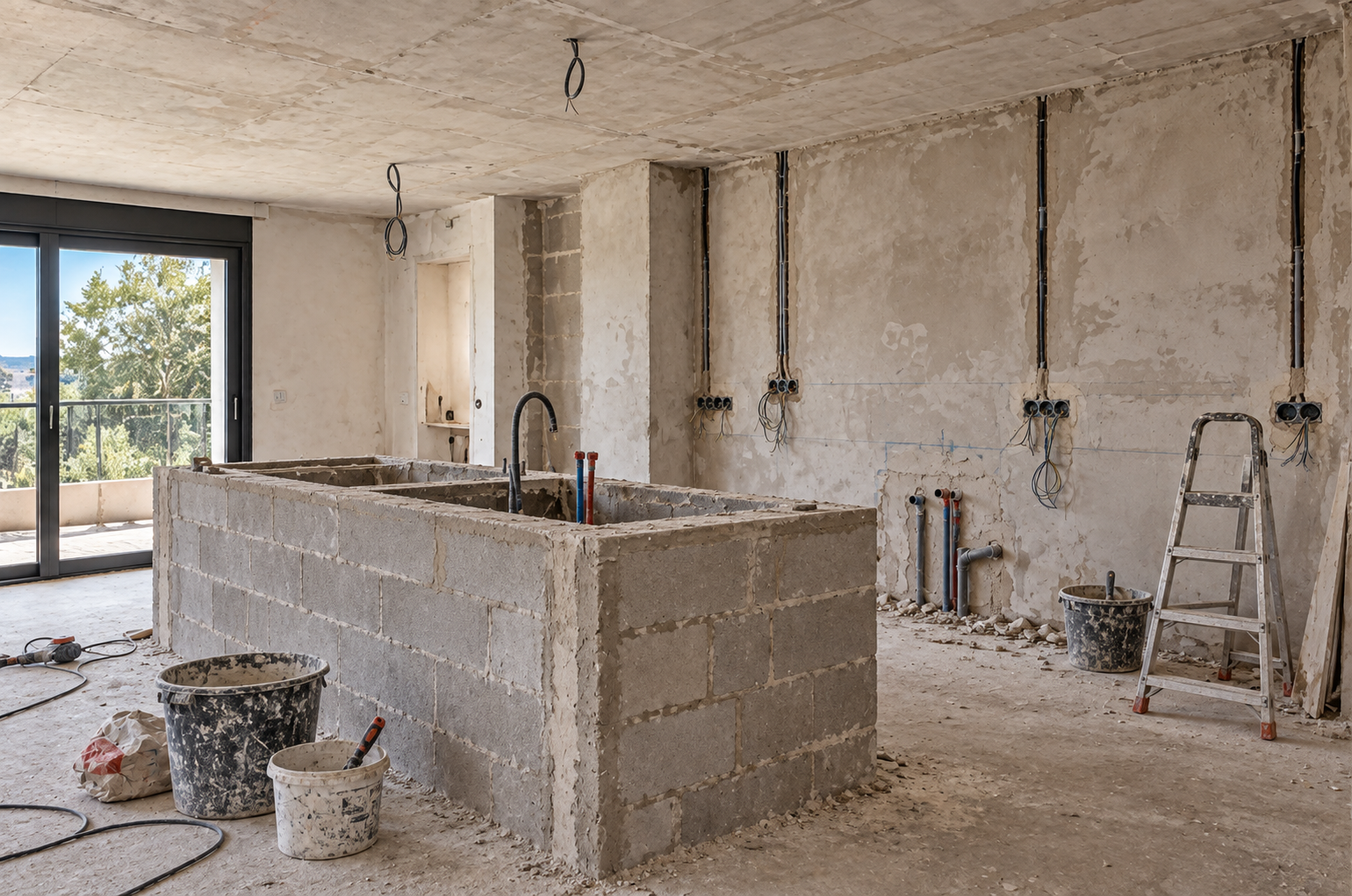 Una cocina para quedarse: visualización durante la obra